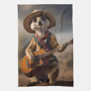 Melodies of the Savanna A Meerkat Guitar Sergranat Kökshandduk
