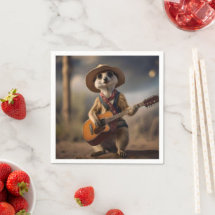Melodies of the Savanna A Meerkat Guitar Sergranat Pappersservett