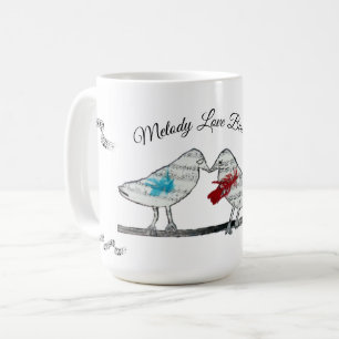 Melodilove birds - musik noter kaffemugg