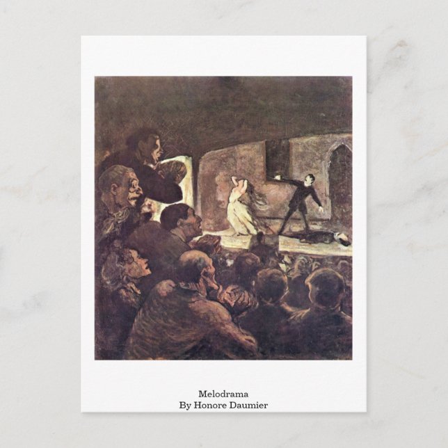 Melodrama by Honore Daumier Vykort (Framsida)