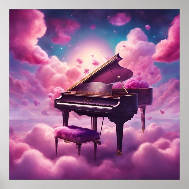 Melody Bland Rosa Clouds Poster (Framsidan)