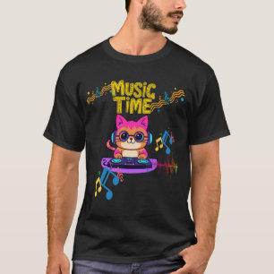 "Melody Cat - Cute Piano Kattunge T-Shirt" 🎹 🐱 T Shirt