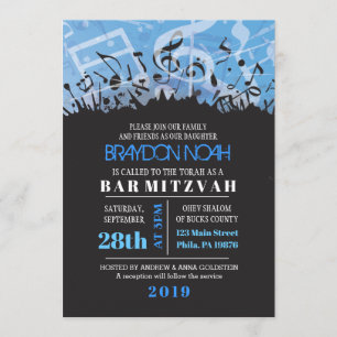 MELODY FÖR DEN Bat mitzvah inbjudan till TORAH Pub