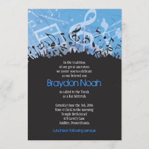 MELODY FÖR DEN Bat mitzvah inbjudan till TORAH Pub