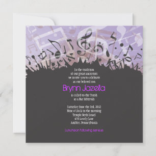 MELODY FÖR DEN Bat mitzvah inbjudan till TORAH Pub