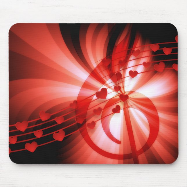 Melody Hearts Mousepad Musmatta (Framsidan)
