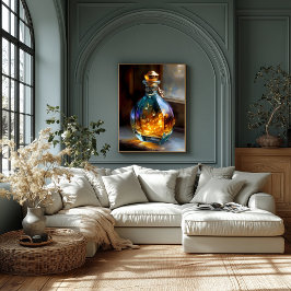 Melody in a Flaska - Glowing Musical Essence Art Canvastryck