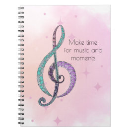 Melody in Line & Color treble clef notebook Anteckningsbok