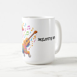 Melody Mutt" T-Shirt - Whimsical Musical Dog Desig Kaffemugg