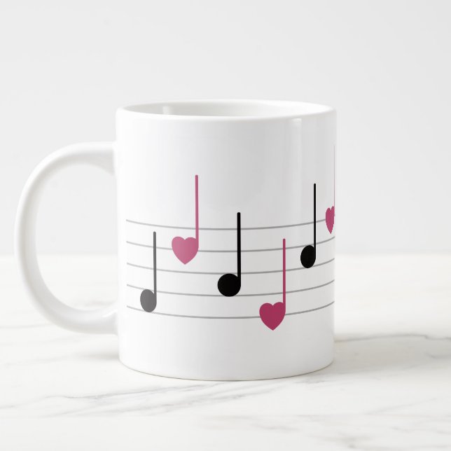 Melody of Kärlek (Linear) Jumbo Mugg (Vänster)