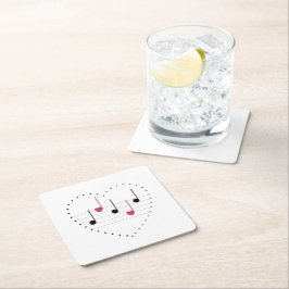 Melody of Kärlek Underlägg Papper Kvadrat