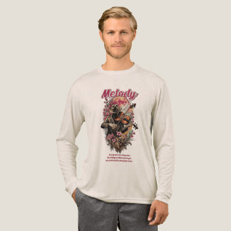 Melody of the Sleepless Måne Artistic Violin Ser T Shirt