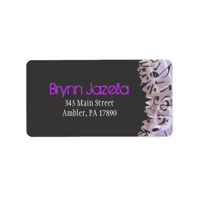 MELODY of the TORAH Pub Bat mitzvah Pre-Adresated Adressetikett (Framsidan)