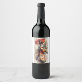 "Melody of Tradition: The Harmony of Art and Music Vinflaska Etikett