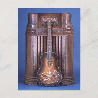 MELODY RANCH COWBOY GUITAR-vykort Vykort
