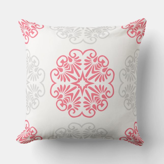 Melon/Agua Mönster Mandala Reversible Pillow Kudde (Framsida)