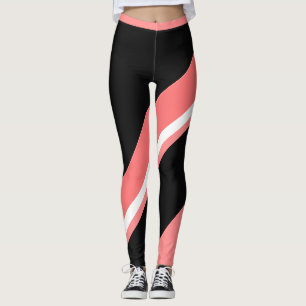 Melon Black Färg block Women's Leggings