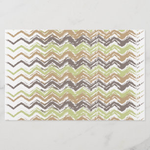 Melon Brandy Scribble ZigZag Mönster Brevpapper