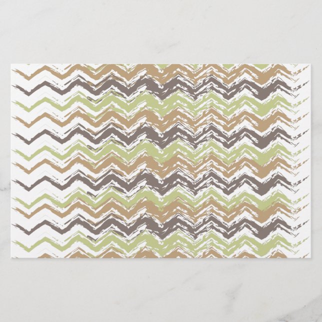 Melon Brandy Scribble ZigZag Mönster Brevpapper (Framsida)