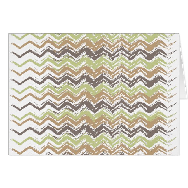 Melon Brandy Scribble ZigZag Mönster Hälsningskort (Framsidan Horizontal)