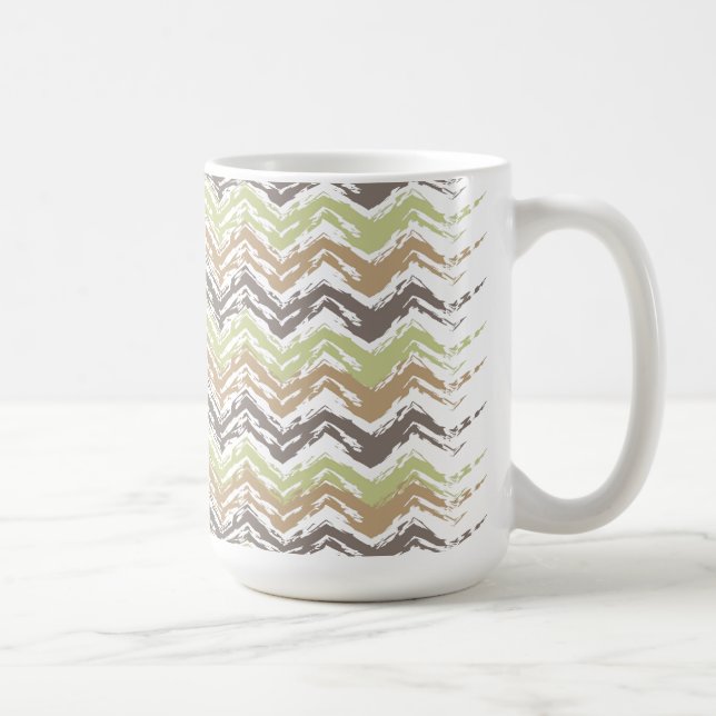Melon Brandy Scribble ZigZag Mönster Kaffemugg (Höger)