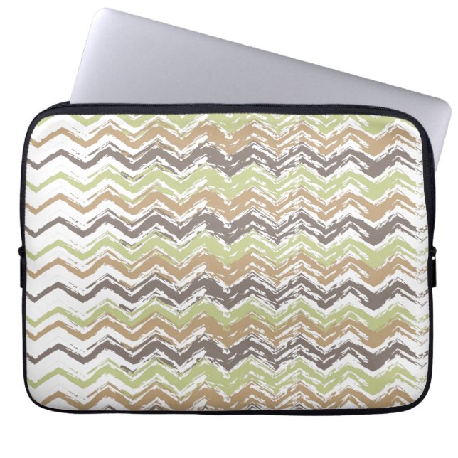 Melon Brandy Scribble ZigZag Mönster Laptop Fodral (Framsidan)