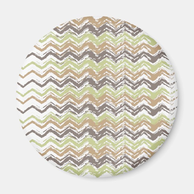 Melon Brandy Scribble ZigZag Mönster Magnet (Framsidan)