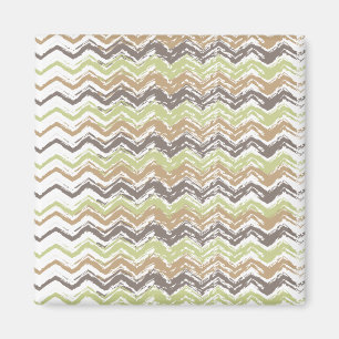 Melon Brandy Scribble ZigZag Mönster Magnet