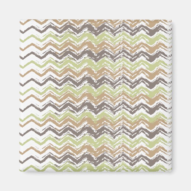 Melon Brandy Scribble ZigZag Mönster Magnet (Framsidan)