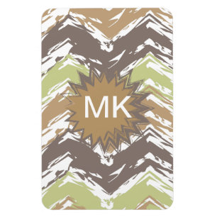 Melon Brandy Scribble ZigZag Mönster Magnet