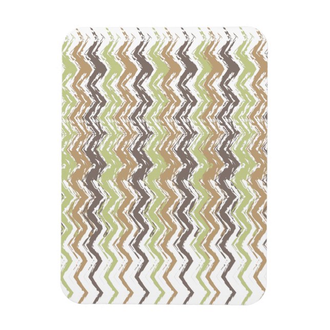Melon Brandy Scribble ZigZag Mönster Magnet (Vertikal)