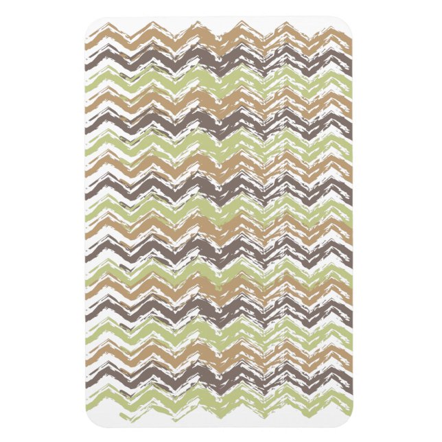 Melon Brandy Scribble ZigZag Mönster Magnet (Vertikal)