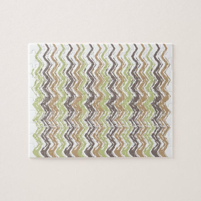Melon Brandy Scribble ZigZag Mönster Pussel (Horisontell)