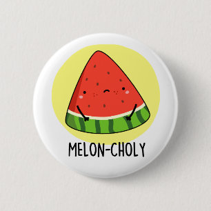 Melon-choly Funny Ledsen Watermelon Pun Knapp