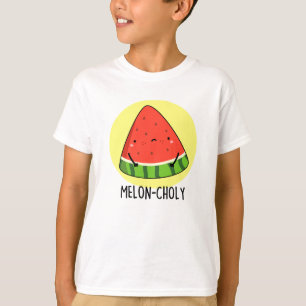 Melon-choly Funny Ledsen Watermelon Pun T Shirt