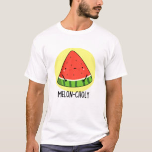 Melon-choly Funny Ledsen Watermelon Pun T Shirt