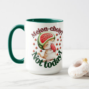 Melon-choly? Inte i dag! - Cute Cat med Watermelon Mugg
