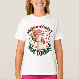 Melon-choly? Inte i dag! - Cute Cat med Watermelon T Shirt