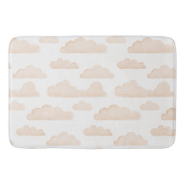 Melon Dreamtime Watercolor Clouds Bath Mat Badrumsmatta