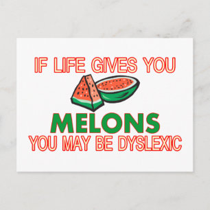 Melon Dyslexia Vykort
