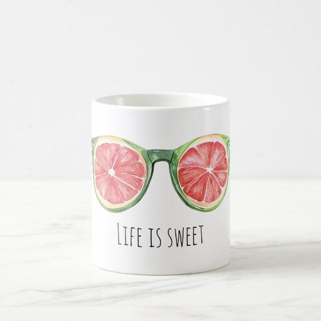 Melon Fruit Green Sunglasses Kaffemugg (Center)