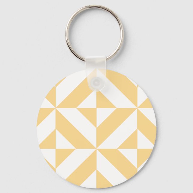 Melon Geometrisk Art Deco Nyckelring (Framsida)