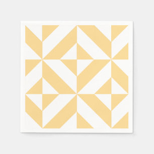 Melon Geometrisk Art Deco Pappersservett