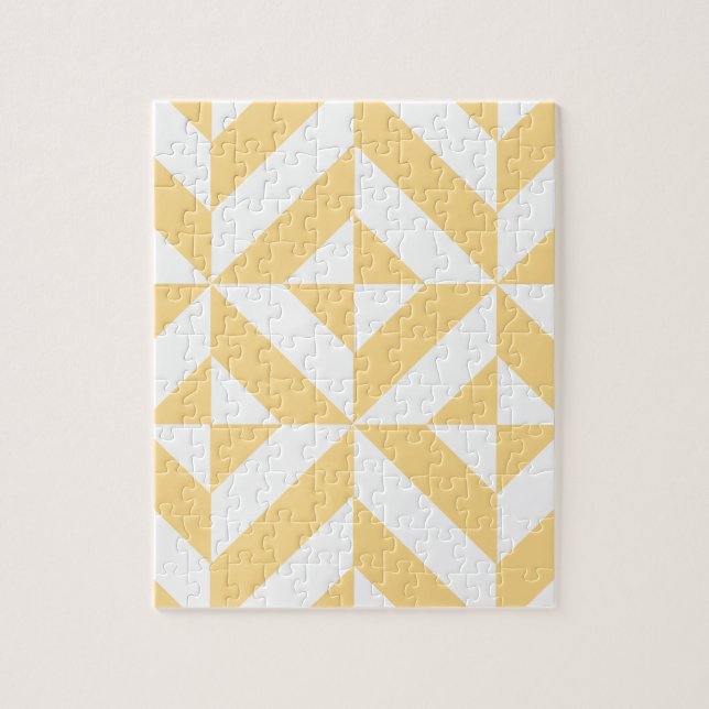 Melon Geometrisk Art Deco Pussel (Vertikal)