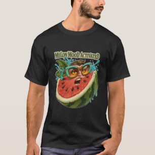 Melon Humör Aktiverat Roligt Vattenmelon Ansikte T Shirt