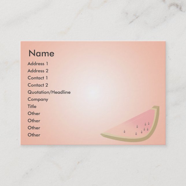 Melon - knubbig visitkort (Framsida)