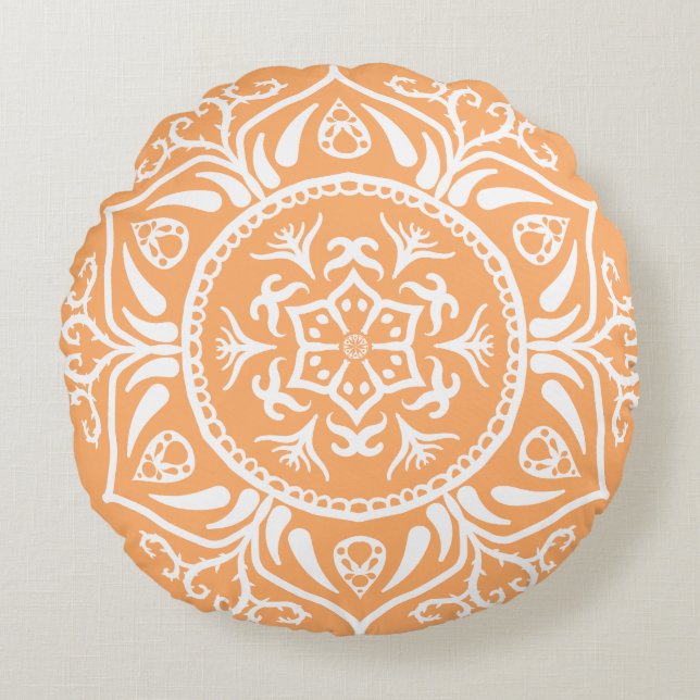 Melon Mandala Rund Kudde (Framsidan)