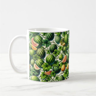Melon Medley: Ett Vibrant Vineyard Patchwork Kaffemugg