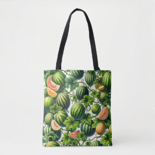 Melon Medley: Ett Vibrant Vineyard Patchwork Tygkasse