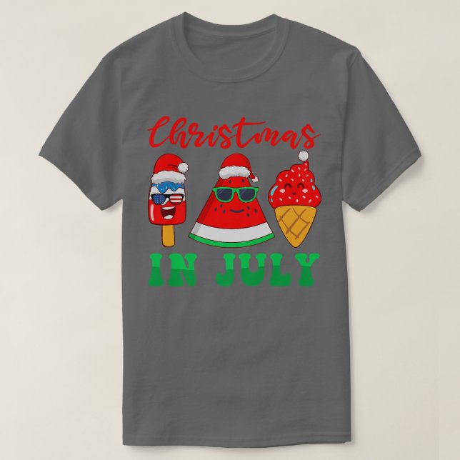 Melon och Ice Cream jul i juli Premium T Shirt (Design framsida)